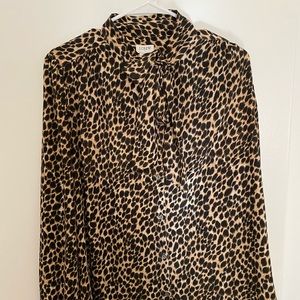 J. Crew animal print blouse
